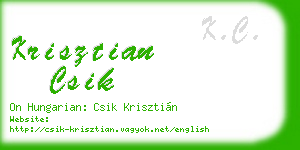 krisztian csik business card