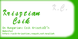 krisztian csik business card